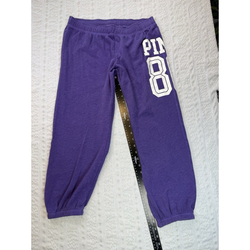 PINK Victoria's Secret Purple Sweatpants Joggers Logo Small